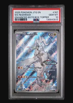 N's Reshiram - (Journey Together Stamped) 167/159 Box Topper PSA 10 Pokemon - Image 1