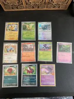 Lot of 10 English Pokemon TCG Leafeon Pokeball Jolteon Pokeball Gengar Stamp - Image 1