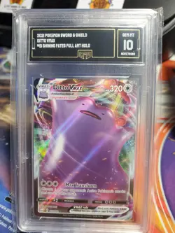 GMA 10 GEM-MINT DITTO VMAX #51 SHINING FATES FULL ART HOLO 2021 POKEMON TCG - Image 1