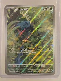Pokemon TCG Bulbasaur Scarlet Violet 151 Illustration Rare 166/165 - Image 1