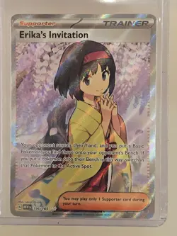 Pokemon Erika's Invitation 196/165 Scarlet & Violet 151 Ultra Rare Holo - Image 1