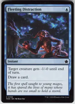 MTG Fleeting Distraction 155 Foundations C Normal NM - Image 1