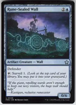 MTG Rune-Sealed Wall 49 Foundations U Normal NM - Image 1