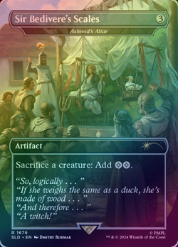 1x Sir Bedivere's Scales Secret Lair - Ashnod's Altar - MTG Magic - NM FOIL - Image 1