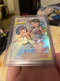 Mallow and Lana Tag Team 231/236 Pokemon TCG Cosmic Eclipse Full Art Holo NM - Image 2