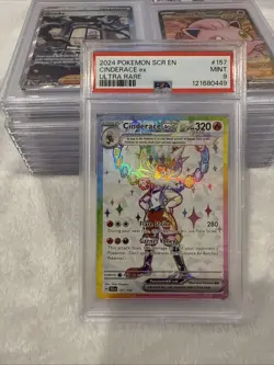 PSA 9 CINDERACE ex 2024 Pokemon Stellar Crown #157 Ultra Rare - Image 2