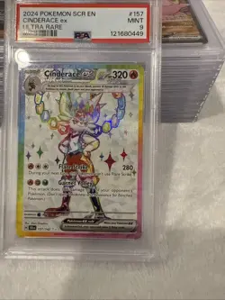 PSA 9 CINDERACE ex 2024 Pokemon Stellar Crown #157 Ultra Rare - Image 4
