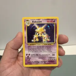 1999 Pokemon Base Set Alakazam 1/102 Holo Rare Unlimited - LP/NM Vintage WOTC - Image 1