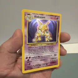 1999 Pokemon Base Set Alakazam 1/102 Holo Rare Unlimited - LP/NM Vintage WOTC - Image 4