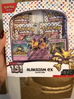 Pokemon Scarlet & Violet 151 Alakazam Kadabra Abra Booster Promo Card Box 2023 - Image 1