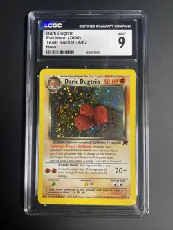 CGC 9 MINT Dark Dugtrio 6/82 Holo 2000 Team Rocket Pokemon Card - Image 1