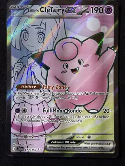 Pokemon TCG Lillie's Clefairy EX Journey Together 173/159 Single Card Near Mint - Image 1