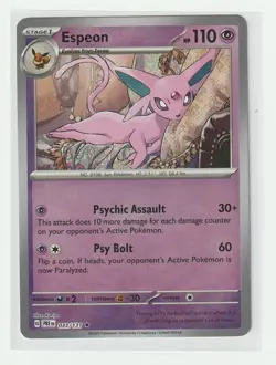 Espeon NM Master Ball 033/131 Sv: Prismatic Evolutions Pokemon TCG Holo - Image 1