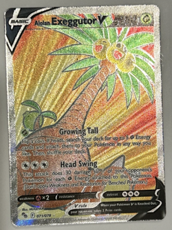 Pokemon Card Alolan Exeggutor V 071/078 Pokemon GO Ultra Rare Near Mint - Image 1