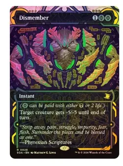 FOIL Dismember NM Secrets of Strixhaven MTG Magic the Gathering Black Eng Card - Image 1