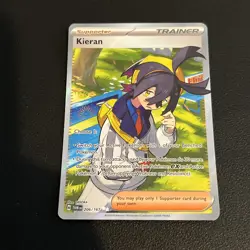 Pokemon TCG Kieran Full Art Trainer Rare Card Twilight Masquerade 206/167 - Image 1
