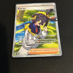 Pokemon TCG Kieran Full Art Trainer Rare Card Twilight Masquerade 206/167 - Image 2