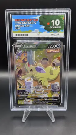 Tyranitar V 155/163 (Alt Art) — ACE 10 — Battle Styles — Gem Mint Pokemon Card - Image 1