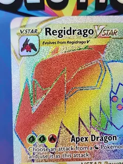 Pokemon TCG Regidrago VSTAR Silver Tempest Rainbow Secret Rare Card 201/195 NM - Image 2