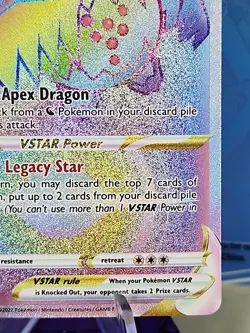 Pokemon TCG Regidrago VSTAR Silver Tempest Rainbow Secret Rare Card 201/195 NM - Image 4