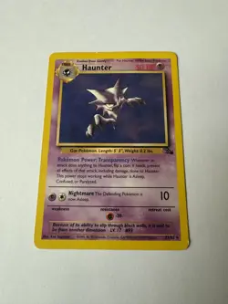 Pokemon TCG Haunter Fossil Card 21/62 Regular Non Holo Rare, 1999 Vintage - Image 1