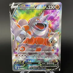 Rhyperior V 181/189 Ultra Rare Darkness Ablaze Pokemon Card - NM - Image 1