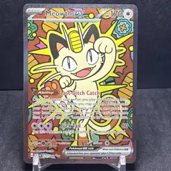 Pokemon Meowth EX Full Art Foil Card 121/088 Perfect Order - Image 1