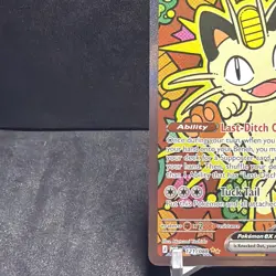 Pokemon Meowth EX Full Art Foil Card 121/088 Perfect Order - Image 3