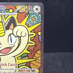 Pokemon Meowth EX Full Art Foil Card 121/088 Perfect Order - Image 5