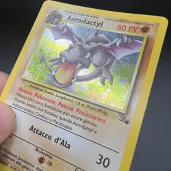 Pokemon Card Aerodactyl Holo Prerelase 1/62 Fossil ITA italiano Excellent EXC - Image 3