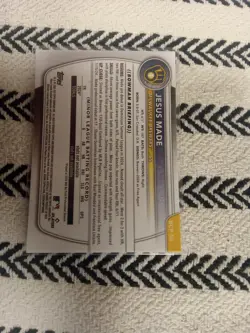 2025 Bowman Chrome #BCP-50 Jesus Made 1st Mega Box Mojo Refractor Brewers - Image 4