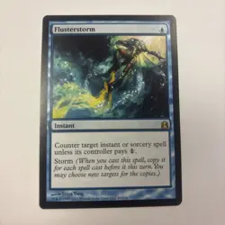 Flusterstorm LP 46 / 318 MTG Commander 2011 English Regular Storm Counterspell - Image 1