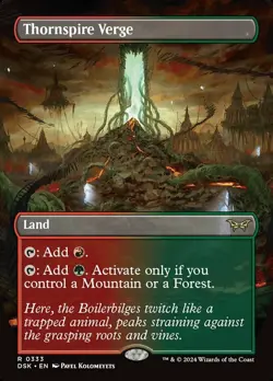 MTG Thornspire Verge - Borderless, NM-Mint, English Duskmourn: House of Horror - Image 1