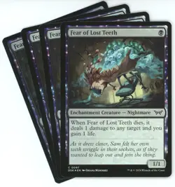 x4 Fear of Lost Teeth (Foil) - 0097 - Duskmourn: House of Horror - MTG - Image 1