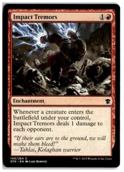 MTG Impact Tremors - Dragons of Tarkir Moderately Played English - Image 1