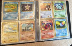 Nintendo Pokemon TCG Japanese Card Lot Binder Pikachu Charizard Blastoise - Image 1