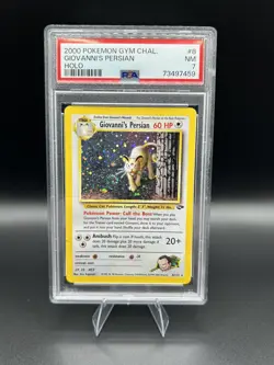 Pokemon Gym Challenge Giovanni’s Persian Holo 8/132 PSA 7 w/MASSIVE SWIRL!!! - Image 1