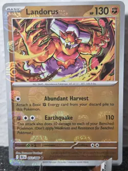 Pokemon TCG Black Bolt Landorus (Master Ball) Reverse Holo Card 53/86 - Image 2
