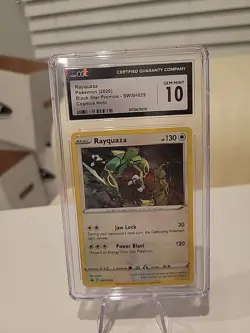 2020 Pokemon CGC 10 GEM MINT Rayquaza Sword & Shield Promo Holo (#SWSH029) - Image 1