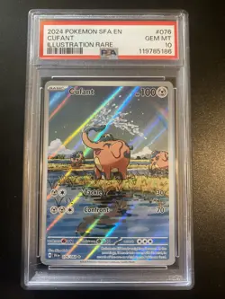 Pokemon TCG Shrouded Fable Cufant Illustration Rare Card 076/064 PSA 10 - Image 1