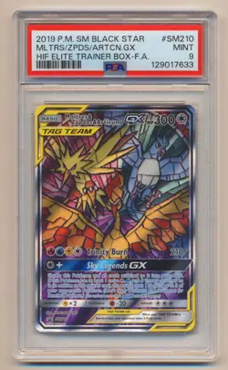 PSA 9 Pokemon Black Star Promo Moltres & Zapdos & Articuno GX #SM210 MINT! - Image 1