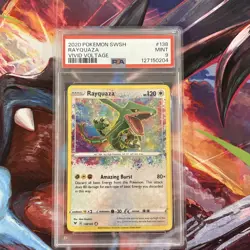 2020 POKEMON SWORD & SHIELD VIVID VOLTAGE #138 RAYQUAZA PSA 9 - Image 1
