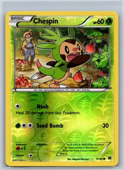 Chespin 7/162 Common BREAKthrough Pokemon Lightly Played - Image 1