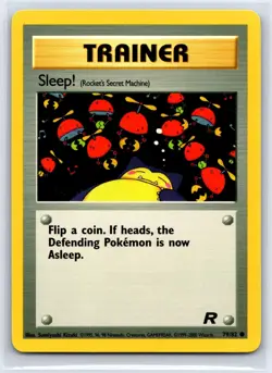 Sleep! 79/82 Common Team Rocket Pokemon Unlimited NM/M - Image 1