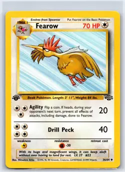 Fearow 36/64 Uncommon Jungle Pokemon 1st Edition NM/M - Image 1