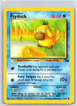 Psyduck 53/62 Common Fossil Pokemon Unlimited NM/M - Image 1