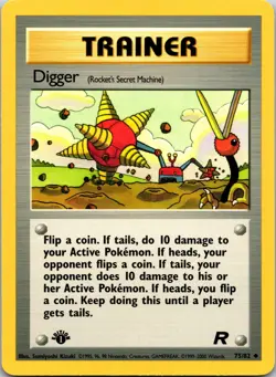 Digger 75/82 Uncommon Team Rocket Pokemon 1st Edition Near Mint - Image 1