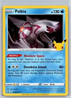 Palkia 004/025 Rare Celebrations Pokemon Holo NM/M - Image 1