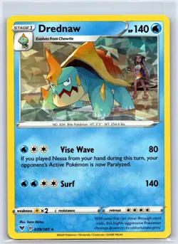 Drednaw 039/185 Rare Vivid Voltage Holo Cracked Ice Pokemon NM/M - Image 1