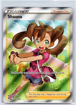 Shauna 263/264 Ultra Rare Fusion Strike Pokemon Holo NM/M - Image 1